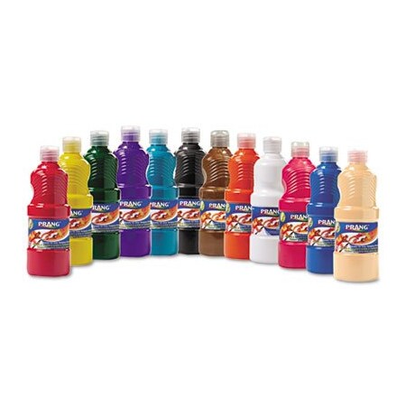 Dixon Ticonderoga Prang, Ready-To-Use Tempera Paint, 12 Assorted Colors, 16 Oz, 12PK 21696